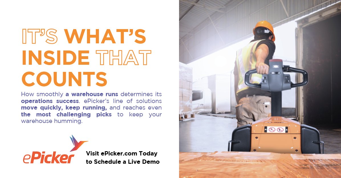 ePickerLifts's tweet image. Now more than ever, efficiency is what will make or break your warehouse. Do you need help analyzing your workforce and equipment for peak performance? ePicker has solutions for every scenario. We’d like to help! #ePicker #warehousesolutions #supplychainmanagement