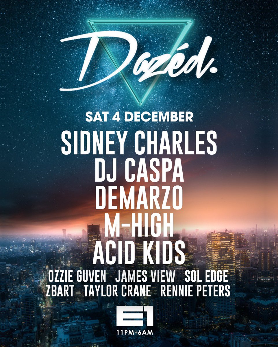 Full line up for Dazed is here 🙌🎉