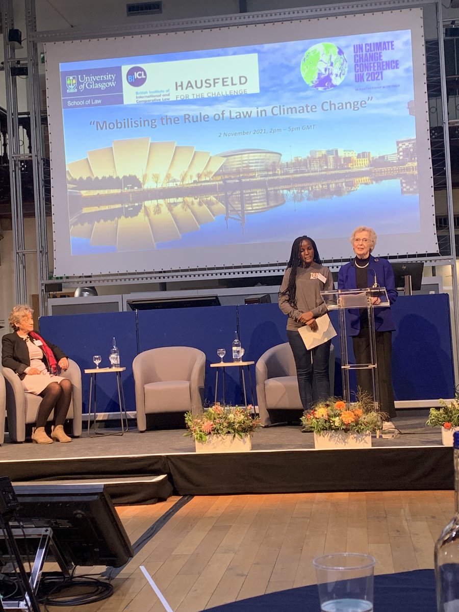 UofGLaw_CFL's tweet photo. Mary Robinson and @vanessa_vash delivered a thought-provoking keynote address urging legislators, policy-makers, courts and legal practitioners to act on the #climateemergency
#cop26 #cop26glasgow #climatecrisis #climatelitigation
@COP26 @UofGLaw @UofGsustain @UofGSocSci https://t.co/scGvH03jej