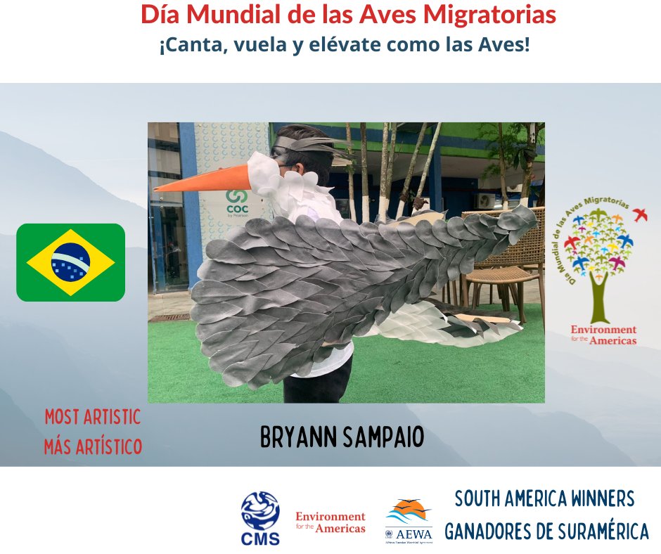 enviroamericas's tweet photo. ¡Les presentamos a los ganadores especiales!
1) El Bartramia longicauda más auténtico
2) El Thalasseus maximus más creativo
3) El ritual de Saakhel, el mejor disfraz en pareja
4) La Setophaga petechia más creativa
#WMBD2021 #WorldMigratoryBirdDay #SingFlySoar #LikeABird #DMAM2021 https://t.co/yTrKWeyfpV