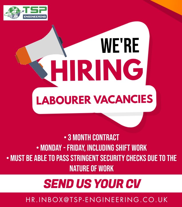TSPEngineering's tweet image. Fancy giving us a hand working on some of the most exciting projects in the UK? 👋🏽 TSP Engineering currently have a number of temporary labourer positions available. For more info or to apply, get in touch ✉️📞
#Cumbria #JobVacancy #opportunities