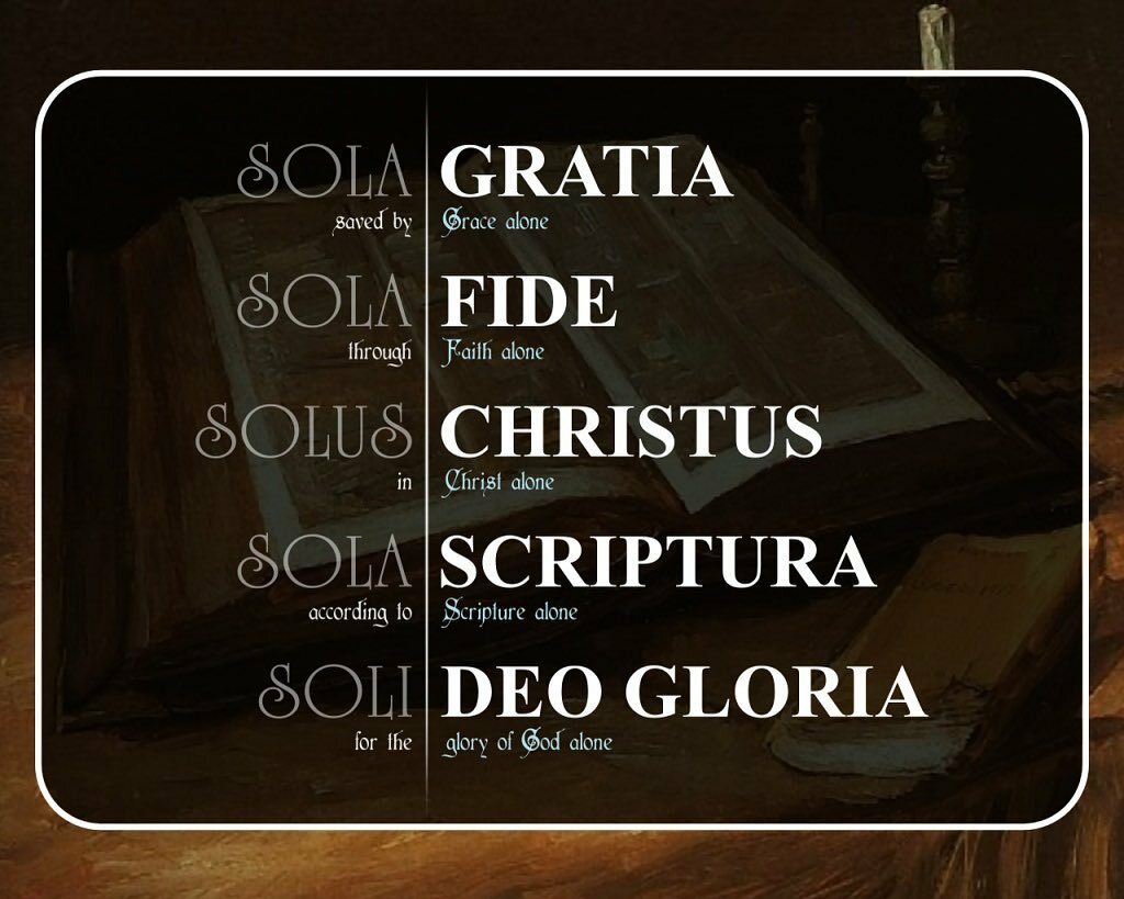 которые сегодня известны как Пять Solas:1. Sola scriptura ("только Пис...