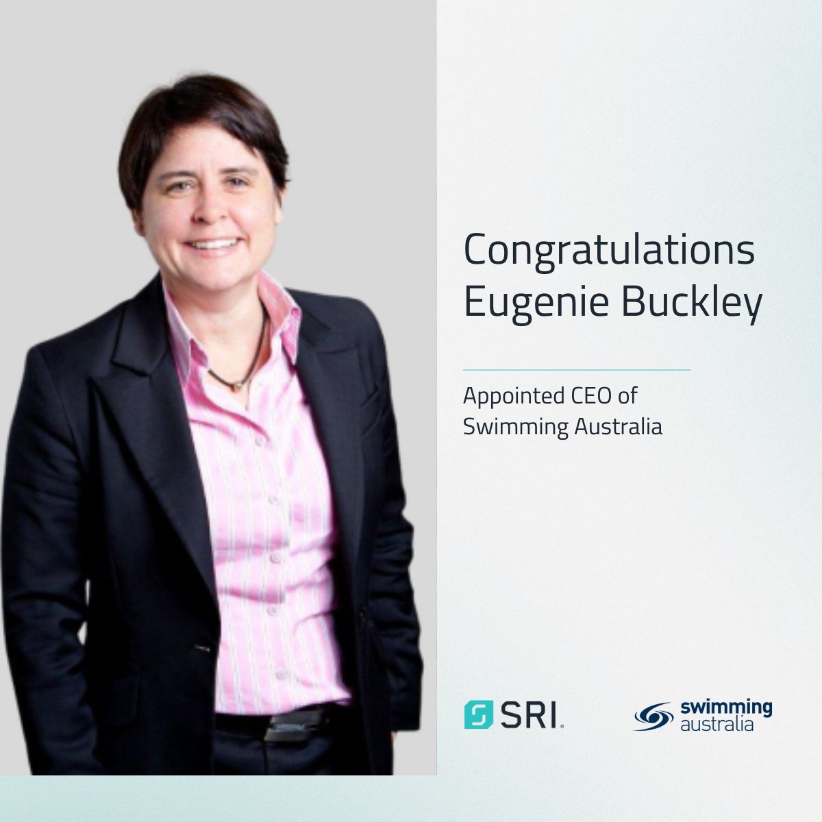 Congratulations to Eugenie Buckley who has been appointed CEO of Swimming Australia.

Read the press release: lnkd.in/ggrTQu9S