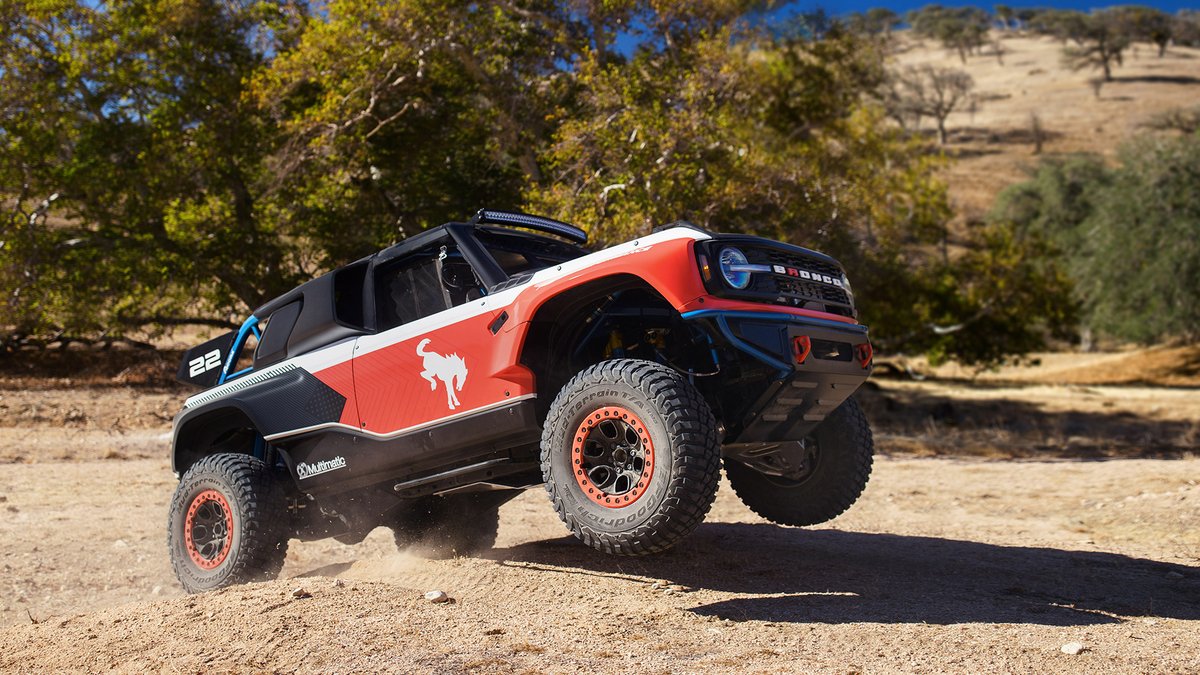Multimatic's tweet photo. Developed exclusively for the Bronco DR the latest-gen Multimatic DSSV dampers feature Positional Selective technology to handle the ever-changing off-road terrain conditions with precise control. #FordBronco #BuiltWild #StrengthThroughTechnology https://t.co/e18zxEV13Z https://t.co/91Fwkr1JsT