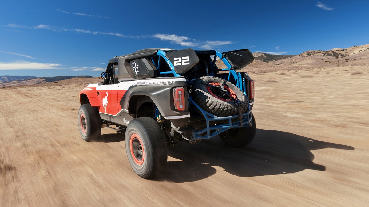 Multimatic's tweet photo. Developed exclusively for the Bronco DR the latest-gen Multimatic DSSV dampers feature Positional Selective technology to handle the ever-changing off-road terrain conditions with precise control. #FordBronco #BuiltWild #StrengthThroughTechnology https://t.co/e18zxEV13Z https://t.co/91Fwkr1JsT