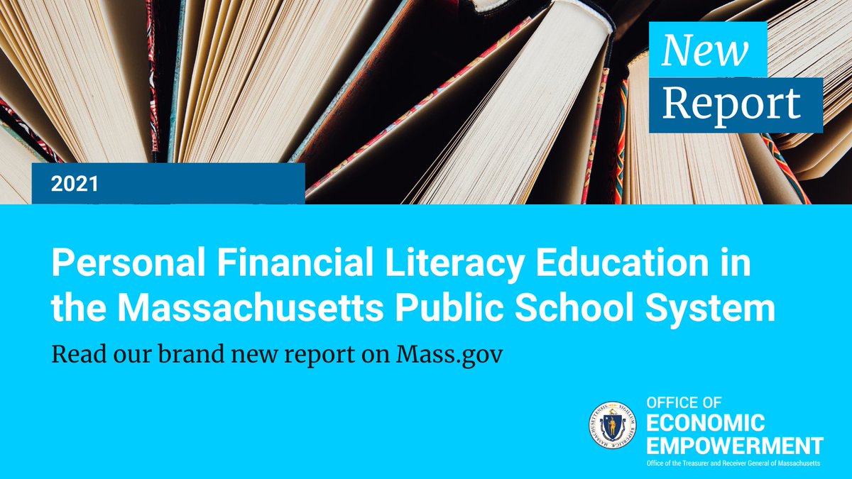 EmpowermentMA's tweet photo. 🚨 NEW REPORT --> Today, our office published a report detailing where personal financial literacy (PFL) education is – and isn’t – provided in the Massachusetts public school system.  

#FinancialEducation #FinancialLiteracy  

Read the report 👉 https://t.co/emw78Fyn3a https://t.co/9JJrOoUQjP