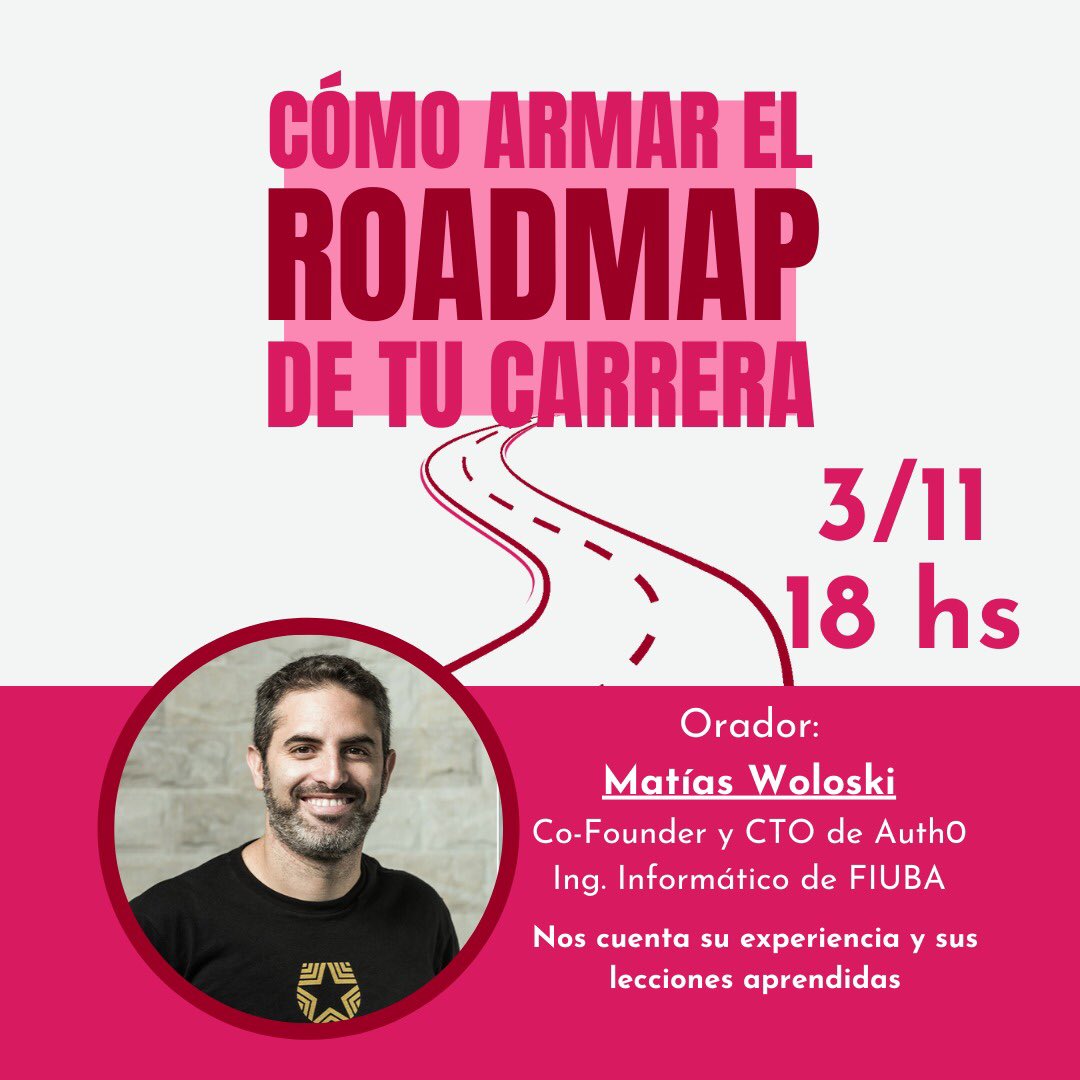 FiubaCC's tweet photo. ¡No te pierdas la chance de sumarte a esta tremenda charla de la mano de @woloski , Co-Founder y CTO de @auth0! 🦄

Inscripciones: https://t.co/ygxOKKyzHm https://t.co/88n5KuZbSW