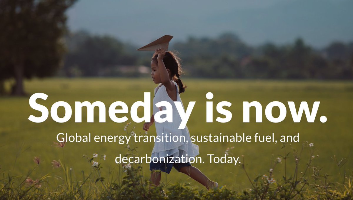 LanzaJet's tweet photo. We can no longer wait to address climate change.
By 2050, 65% of all aviation emissions reductions will come from #SAF.
At LanzaJet, our #AlcoholToJet (or #ATJ) technology is a safe and proven solution.
#SomedayIsNow. https://t.co/JmMFcjMrKq https://t.co/H9C2z3Zcpw