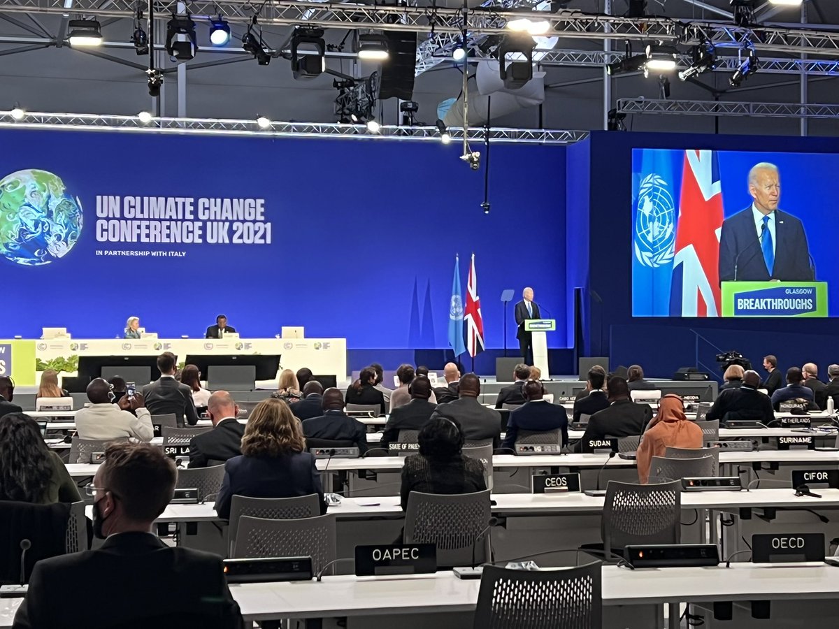 @POTUS speaking @COP26 about #innovation being key to unlocking the future; launches #FirstMoversCoalition, a public-private partnership to accelerate #cleanenergy technologies