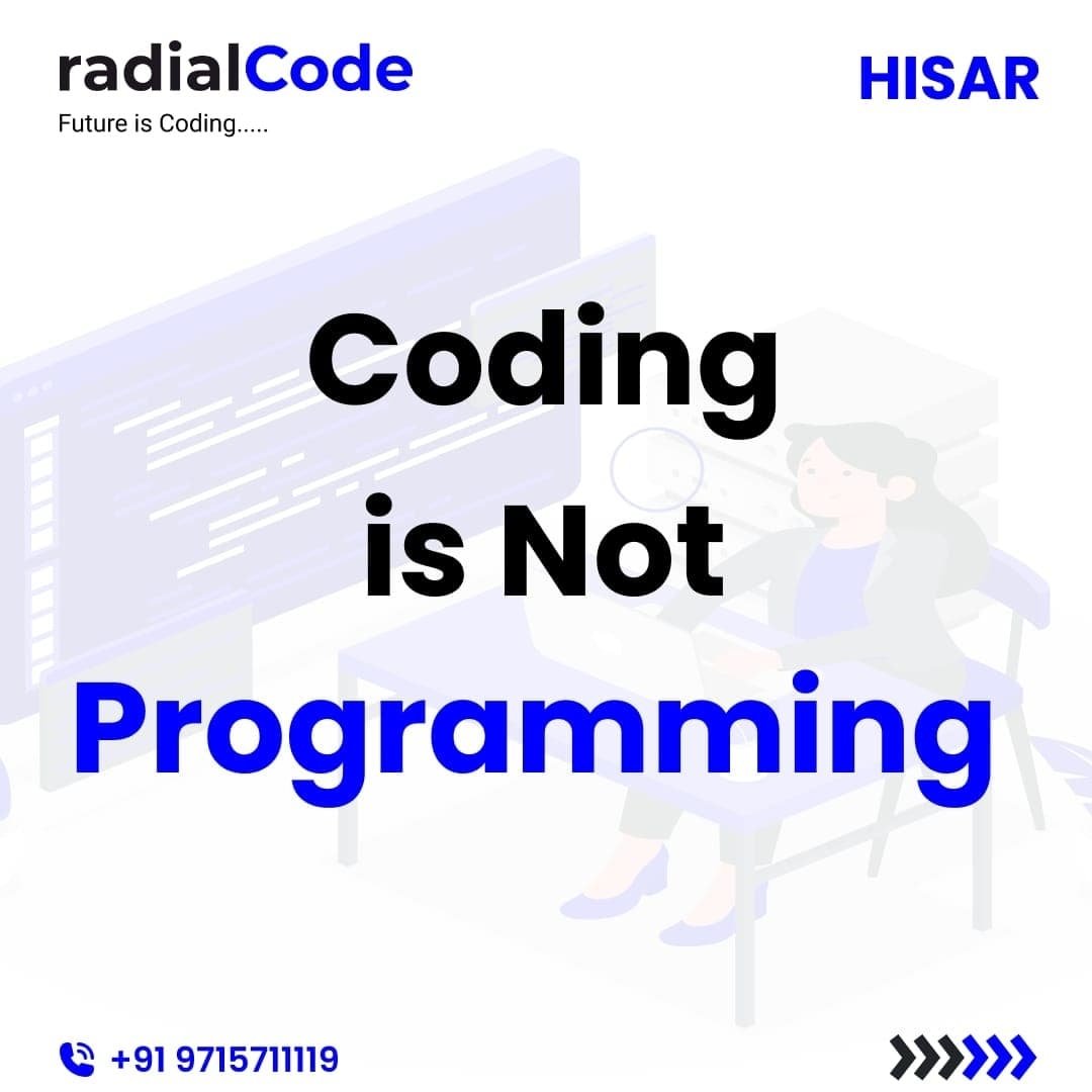 radialcode's tweet photo. Coding is not programming.
#coding #website #radialcode #app #developers #computer #webdesign #javascript #java #html #job #development
#hisar #hisarcoding #hisarnews #itcompanyhisar #futureiscoding #hisar #haryana #haryanvi #rohtak #sonipat #jind #panipat https://t.co/gvC8mD0UQV