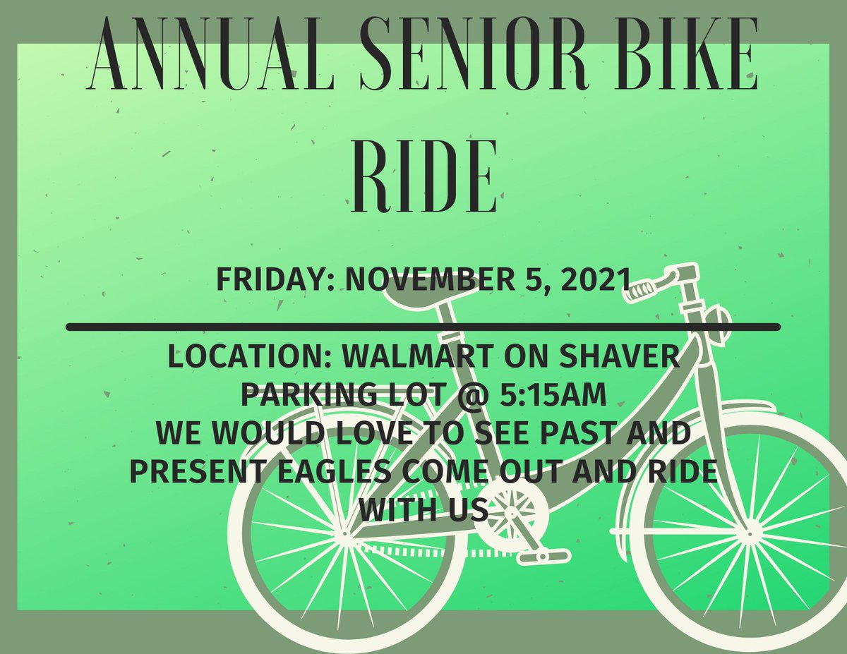 PasadenaISDAlum's tweet photo. Hey alumni @PasadenaHigh! Join PHS for the annual #PHSSeniorBikeRide, Friday, Nov. 5, at 5:15 a.m. We're expecting a big turnout. You won't want to miss out. Please tag your alumni friends in the comments! https://t.co/dUyiBrx9Er