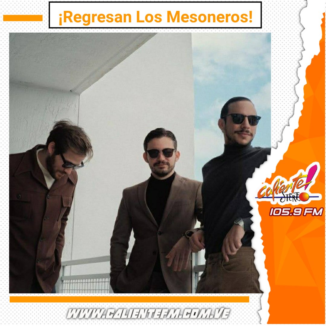 calientestereo's tweet photo. #2Nov

¡REGRESAN LOS MESONEROS!🍴

La banda conformada por Luis Jiménez, Ignacio Sucre y Carlos Sardi se presentará en la Concha Acústica de Bello Monte en Caracas el próximo 16 de diciembre. La entrada al público será a partir de las 5:30 p.m. y el show iniciará a las 7:00 p.m. https://t.co/BzxqYVRsBB