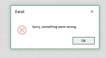 This has to be the single most useful error message, ever!