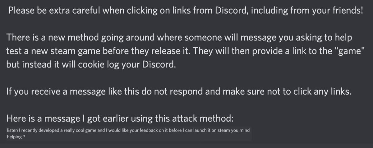For all of those who use #Discord, watch out for this new way to be compromised. 

FYI #Roblox community