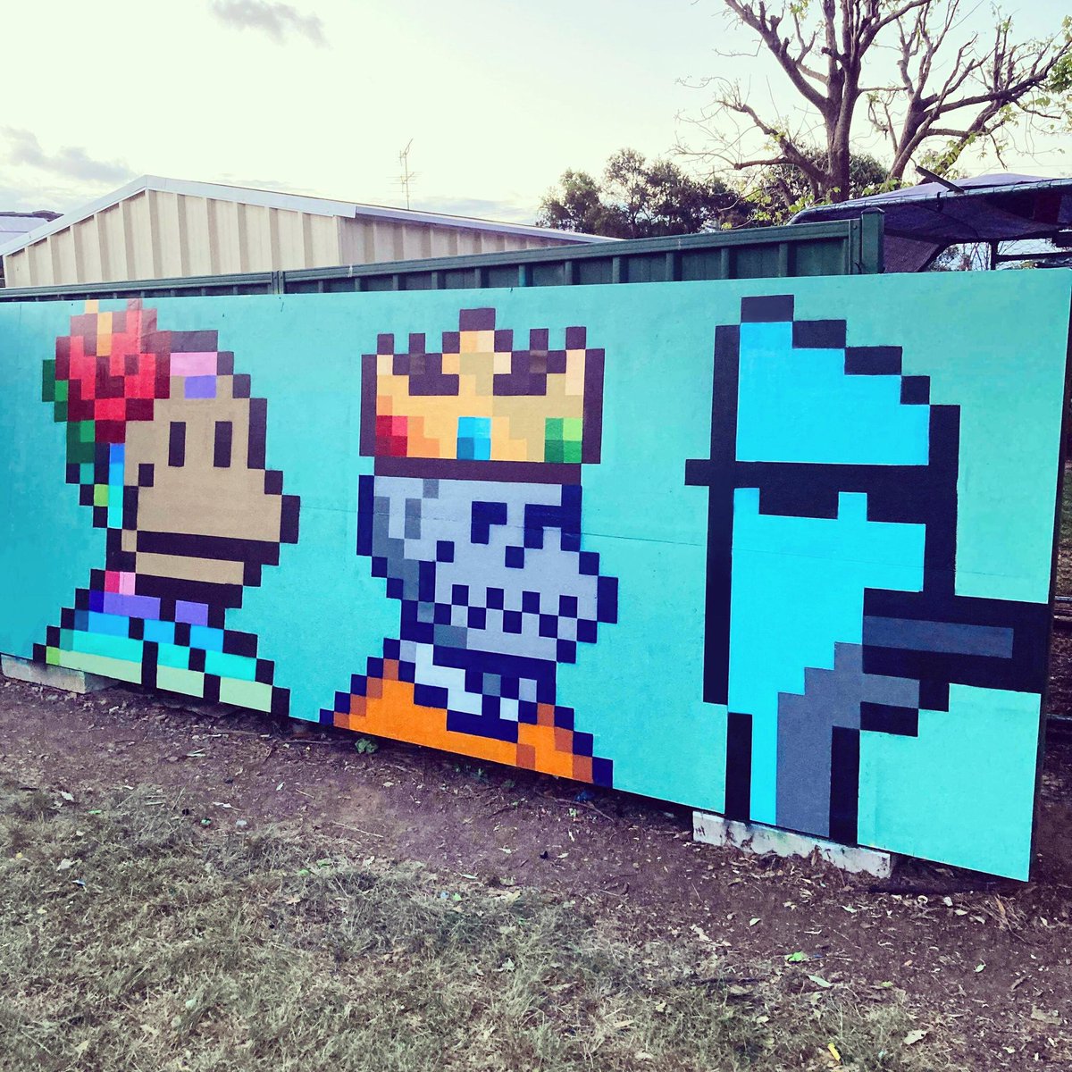 JustBrosey_'s tweet photo. @SolanaMBS @SolanaNews @thugbirdz @MonkeDAO @thugDAO @Pixeltoy @gaius1337 @SolanaNFT @SOLBigBrain @sainteclectic @holaplex @jules_dudko  A colorful past few days filling up the wall. Time to BUFF! Whats next?!🤔#NFTCommunity #solana #SolanaNFT #solananfts #pixelart #pixelartday https://t.co/5yJkxaMMbV