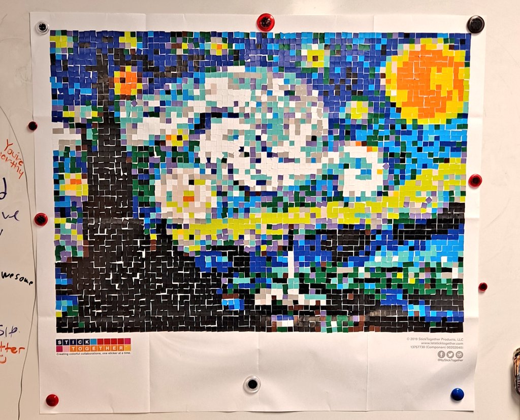 SCS_FMS_Library's tweet image. Our first sticker art piece is complete! @scslibraries