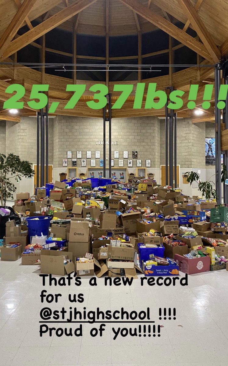 25,737lbs of food for <a href="/yxeFoodBank/">Food place</a>!!! <a href="/stjguardians/">St.Joseph Guardians</a> <a href="/GSCSNews/">Greater Saskatoon Catholic Schools</a> <a href="/SaskatoonPolice/">Saskatoon Police</a>