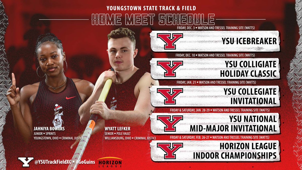 Track &amp; Field Announces Five-Meet Home Indoor Schedule 

📰: ysusports.com/sports/track/2… 

#GoGuins🐧 // #FlyWithTheY🤘
