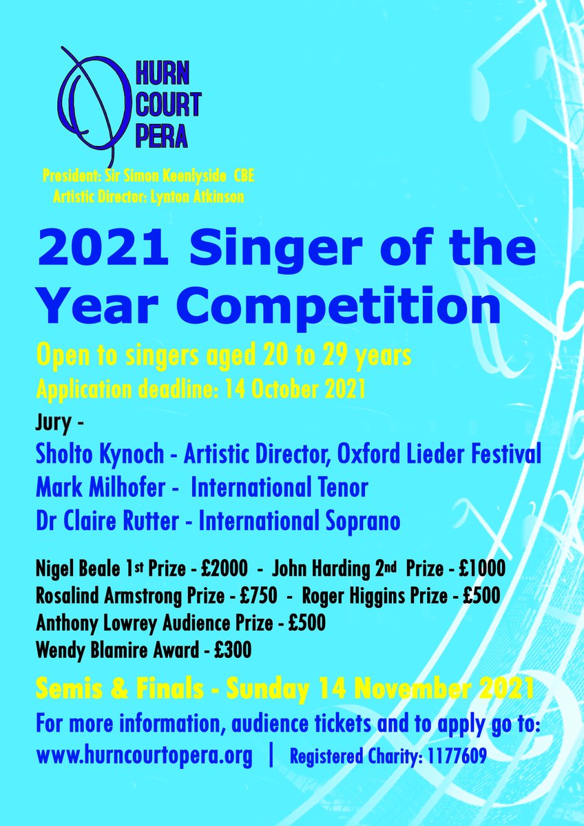 Announcing the semi-finalists in HCO Singer of the Year Competition! @rhydianjenkins2, <a href="/AJKennedyMezzo/">Annabel Kennedy</a>, #nahokoizumi, <a href="/HamishMcLaren17/">Hamish McLaren</a> , @anita_m_98, #danielapopescu, <a href="/shakiratsindos/">Shakira Tsindos</a>  
Congrats all 🎉 Finals Day 14 Nov. Info &amp; tickets: hurncourtopera.org/whats-on