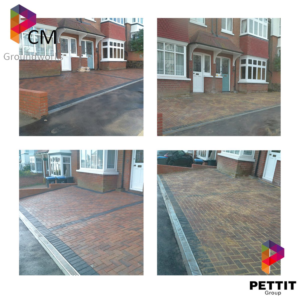 PCMGroundworks's tweet photo. And now the final stage is complete. Kiln dry sand added to the block paving to seal the blocks in place to give the drives a smart finish, and a massive change from the two gardens it replaced!
#groundworks #blockpaving #driveway #dropkerb https://t.co/H8ai9w7n76