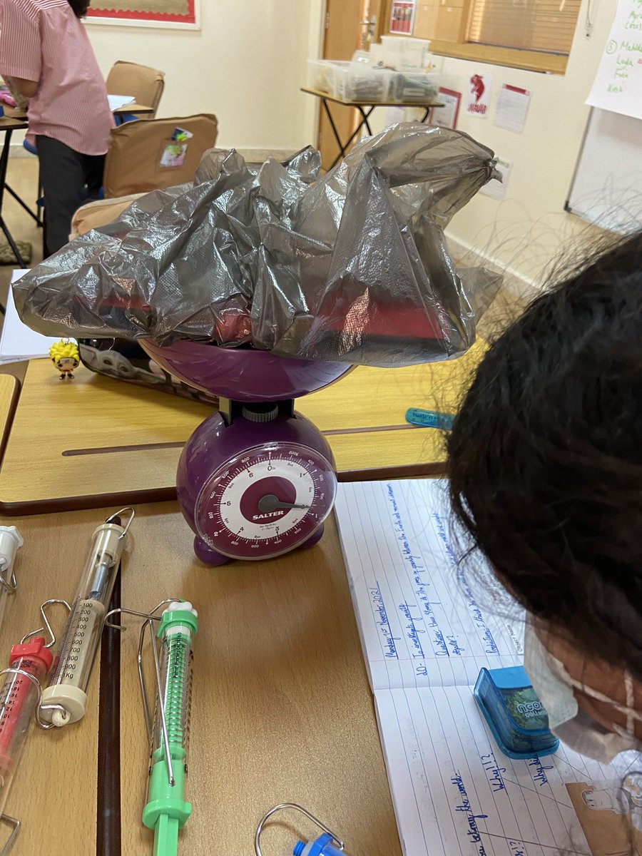 DESSyear5's tweet photo. 5red investigating whether or not there is a link between Mass and Weight?? #forces #scienceisfun #workingscientificskills #DESSyear5red @DESSscience #DESSscience https://t.co/GGOQTNVXq2