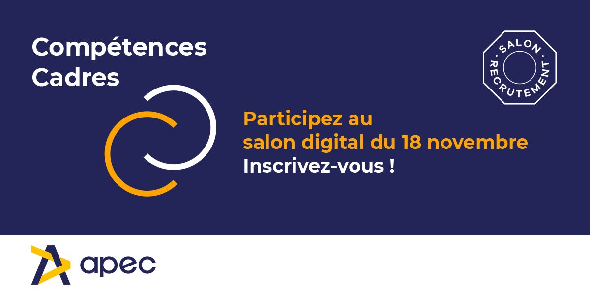 Apec_NA's tweet photo. [SALON RECRUTEMENT APEC💯% digital]
🗓️18/11/2021
⌚️8h30/19h
34 exposants vous attendent &amp; près de 200 offres d’emploi❗
Toutes nos équipes Apec vous conseilleront également via des entretiens ou des webateliers 👉
Inscrivez-vous https://t.co/9D2OX3VdKd #Compétencescadres https://t.co/cDk6fviAJ7