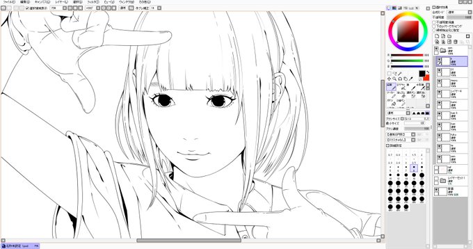 線画を描き始めました(・ω・) いつも通りベタくらいは入れようと思います。早ければ今日中に仕上げたいな🙆‍♀️ 