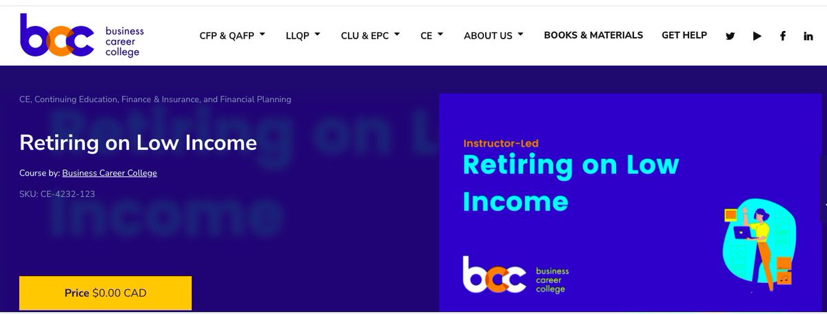 🙌 Email just went out – announcing a NEW, FREE &amp; ACCREDITED course on Retiring on a Low Income (in 🇨🇦). Developed by me, based on the work of @Rampagehall, and hosted by <a href="/BCCEdmonton/">BCC</a>, thanks to <a href="/JasonWattBCC/">Jason Watt.CAD</a>. If you weren't on the email list and want the deets, hit me up! 🙌