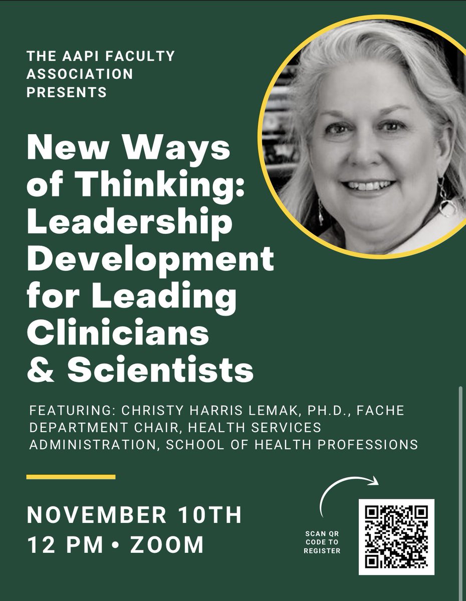 Mark your calendars! Dr. Lemak has tremendous expertise in healthcare leadership development and has previously trained many hospital CEOs, COOs, etc. Please join us for this very exciting event! @UABODEI <a href="/uabmedicine/">UAB Medicine</a>