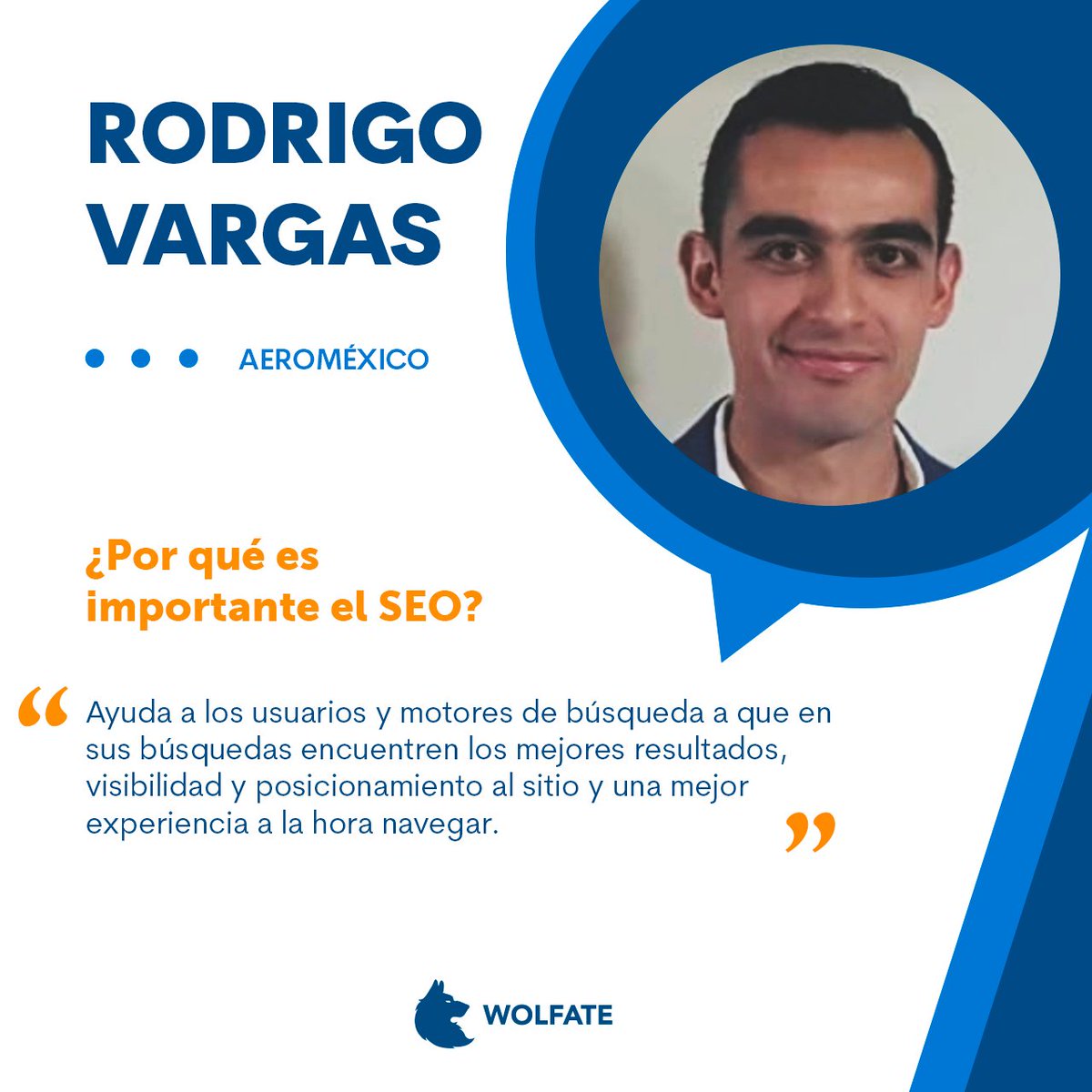 WolfateAgency's tweet photo. Rodrigo Vargas, SEO en Aeroméxico, comparte que el SEO es importante porque ayuda a que los usuarios y motores de búsqueda encuentren los mejores resultados así como visibilidad y posicionamiento al sitio. Lee su aportación completa en: https://t.co/tEnxiMdm0T https://t.co/uOAA9SDlOG