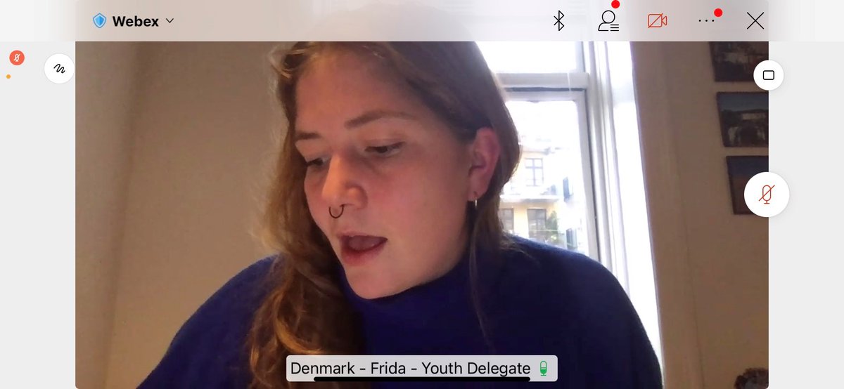 Denmark_UN's tweet photo. Right now, together with likeminded, 🇩🇰 @DKyouthdelegate @RavnRosling works hard on strengthening the 3⃣C #YouthResolution, including language on #SGBV, sexual exploitation, abuse and harassment and the realization of all human rights &amp; the empowerment of all women and girls 👧👩 https://t.co/B2PeuQQrPM