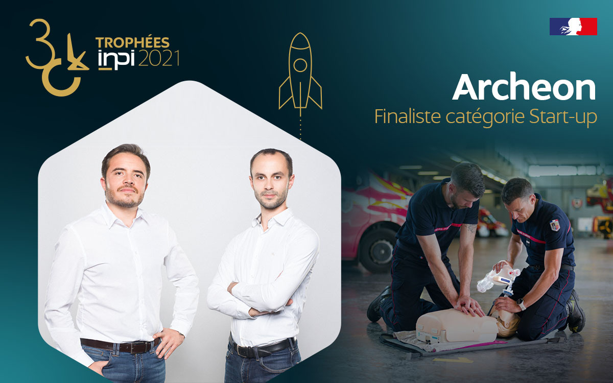 INPIFrance's tweet photo. @ArcheonMedical est finaliste dans la catégorie «Startup» des #TrophéesINPI 2021.

🩺 Elle développe des dispositifs médicaux basés sur l'#IA pour la médecine d'urgence &amp; 1ers secours: https://t.co/aHYgjBIjp5

Pour @AlbanDeLuca, la #PI est le noyau de tout projet d'entreprise ! https://t.co/bhKOAFmiYg