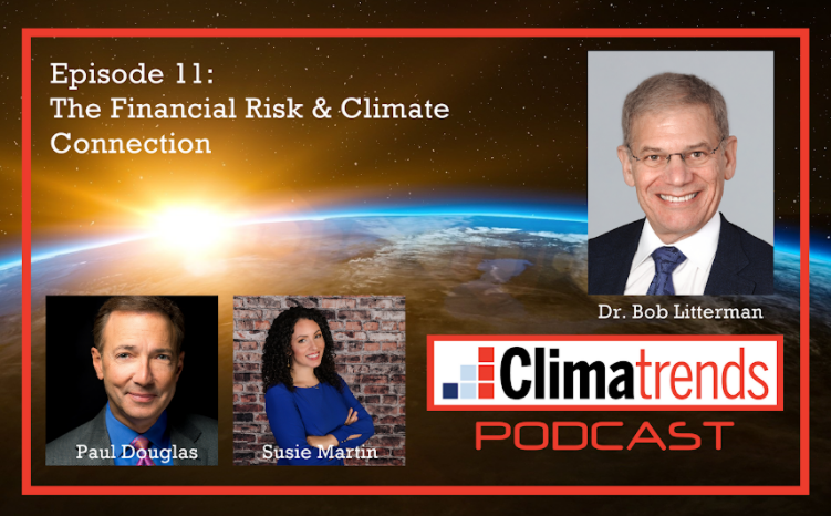 Episode 11 of the #Climatrends podcast is out and it's one of our favorites so far. We had a fascinating discussion with renowned economist &amp; financial risk management expert Dr. Bob Litterman. How do we price climate risk? Listen in: climatrends.com/podcast/ #climatechange