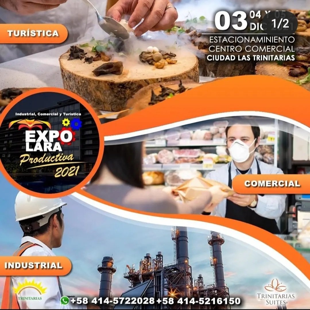 mercoexoficial's tweet photo. *MERCOEX* Acompaña la iniciativa de *Expo Lara*, Próximamente en Las Trinitarias Suites, cómo ejemplo de emprendimiento y desarrollo para la región.
.
Vamos Juntos por el desarrollo y la prosperidad. #Mercoex #SomosMercoex 
.
Para mayor información 👇🏻📩 @tuseventosvenezuela https://t.co/ZWTg85SuMM