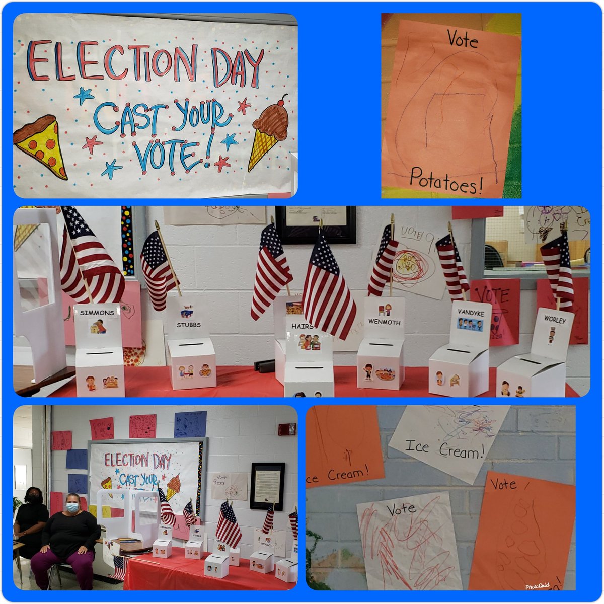 KellyYo2016's tweet photo. Election Day! South Lexington School Pre-K Votes!
#ElectionResults2021 #icecream 
#Pizza #independentpotato
#PreKvoters #pollworkers
@LCSJackets
@iisvh @SL_Jackets @DeneeHairston https://t.co/kfkv6fr13t