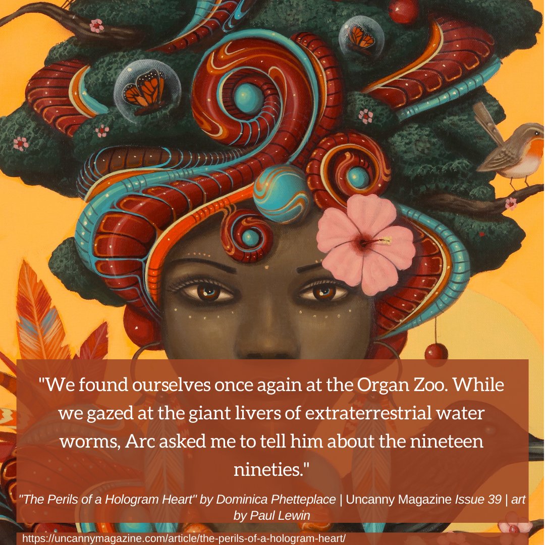 "We found ourselves once again at the Organ Zoo. While we gazed at the giant livers of extraterrestrial water worms, Arc asked me to tell him about the nineteen nineties." The Perils of a Hologram Heart BY DOMINICA PHETTEPLACE
