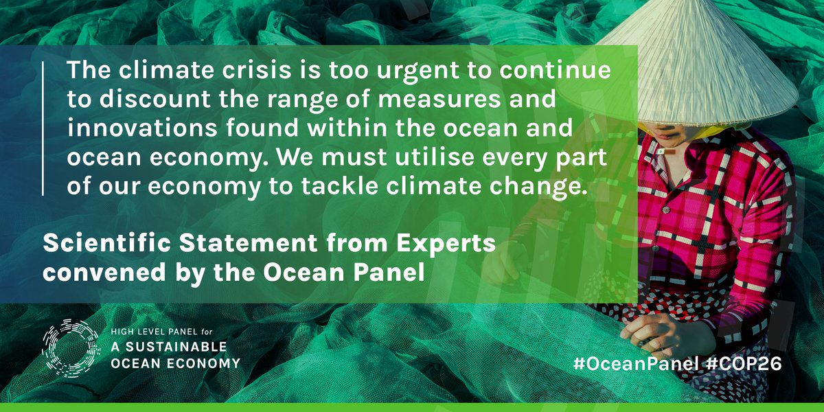 #OceanPanel Experts have issued a #COP26 science statement reiterating the urgency of action and the opportunity within the ocean economy to reduce emissions and improve resilience. 

This is what they have to say 👇
bit.ly/3CGkIMn
