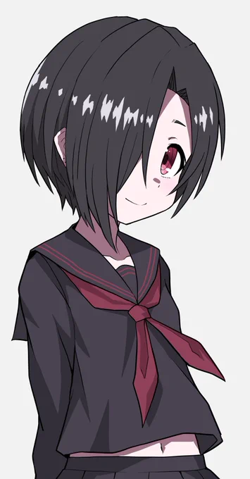 黒髪黒セーラー小梅ちゃん 