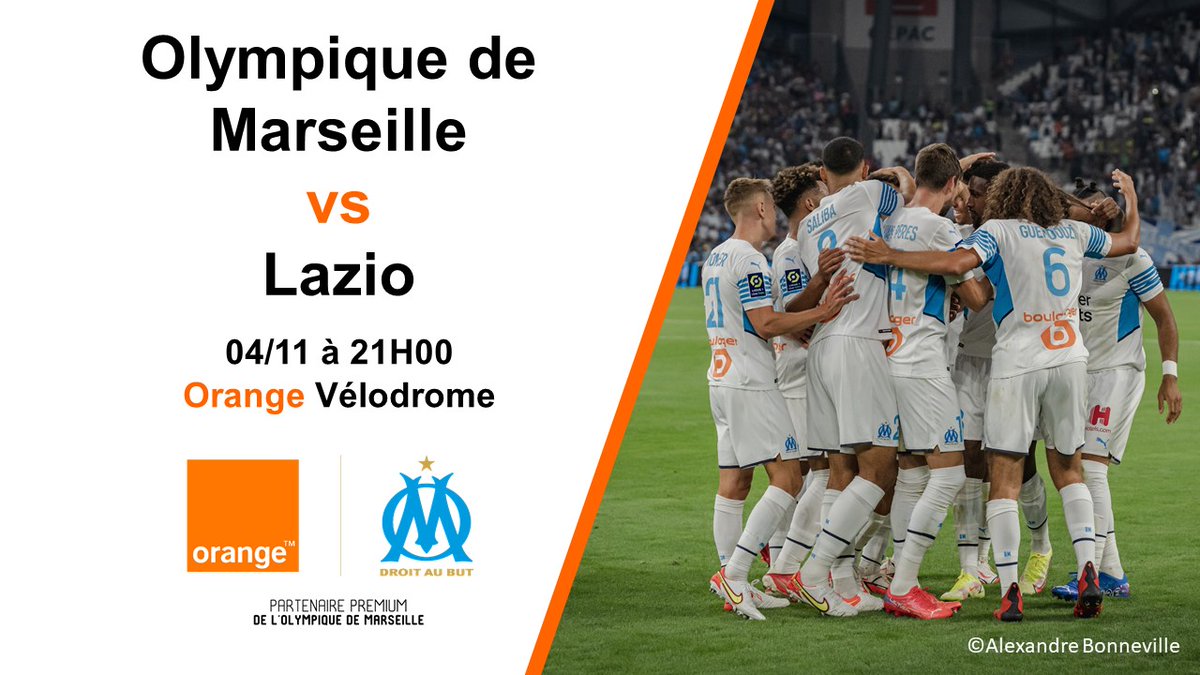 OrangePACA's tweet photo. 🎁 #Jeuxconcours 
Tentez de gagner 2 places à l'@orangevelodrome pour le match @OM_Officiel vs @OfficialSSLazio ⚽

📍 04/11 à 21h

✅ RT + Follow @OrangePACA
✅ Quel est le meilleur buteur de l'OM en @EuropaLeague ?

TAS 03/11 ⏳

#OrangePasseurdEmotions #OMLazio #TeamOrangeFoot https://t.co/Hh77Dy2PWu