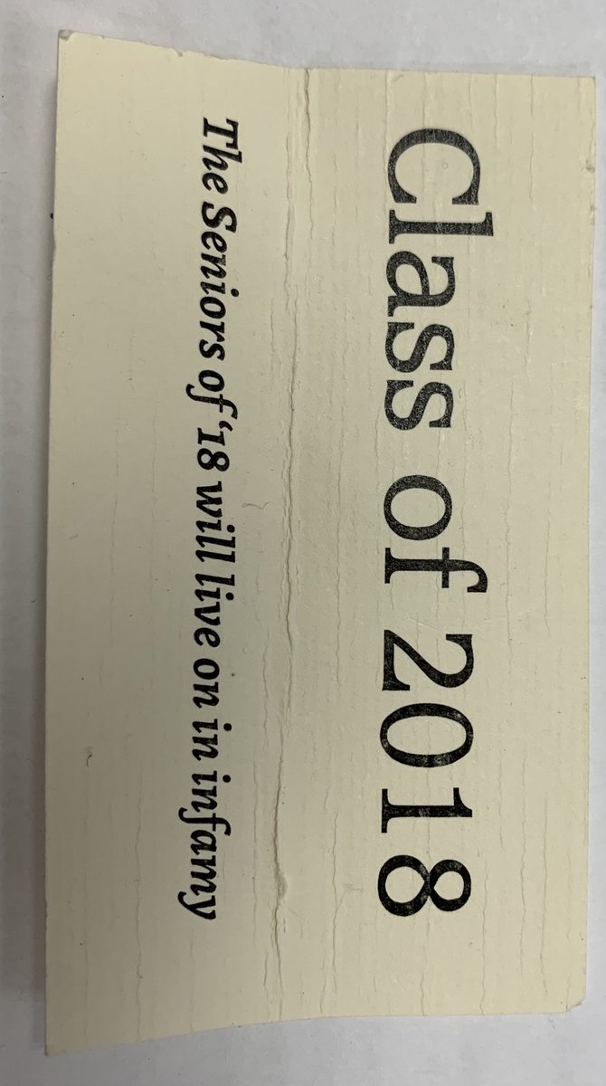TMHSLibrary1's tweet photo. We’ll played #tmhsclassof2018! We found another card just today! https://t.co/t6JwT2xnAk