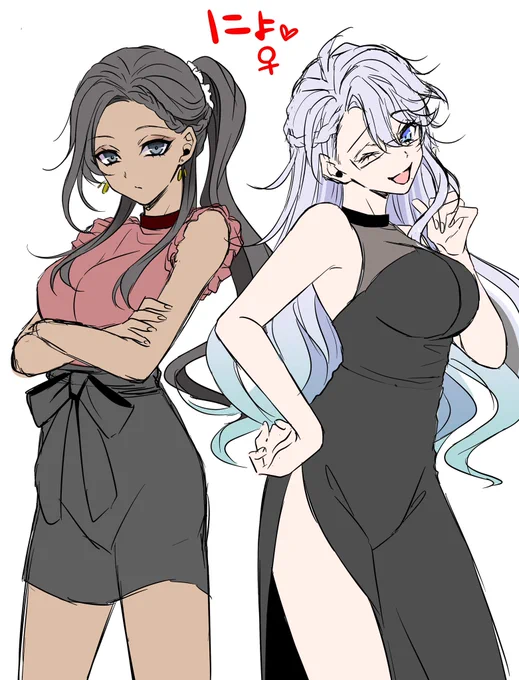 黒ギャルと白ギャル 
