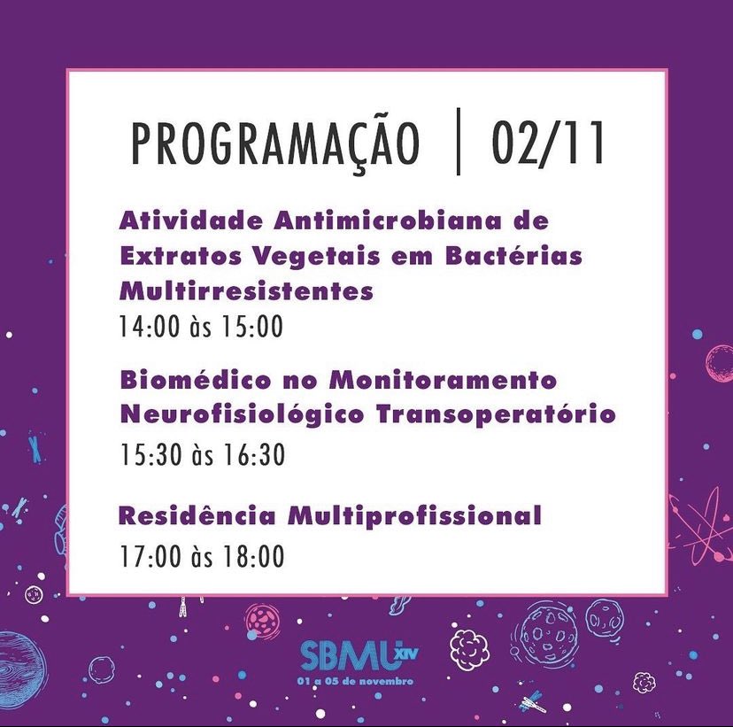 Prontos pra programação de hoje?! Por aqui os preparativos já estão a todo vapor!
#SBMUemcasa