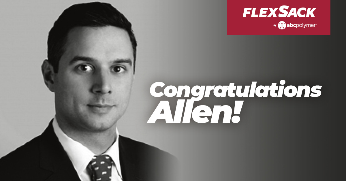 ABCFlexSack's tweet photo. Allen Aubin has been promoted to VP, Director of Sales &amp; Business Development. This month marks Allen's 9 year anniversary with FlexSack and ABC Polymer. Join us in congratulating him! #FlexSack #Congratulations https://t.co/zINNRTrHOz