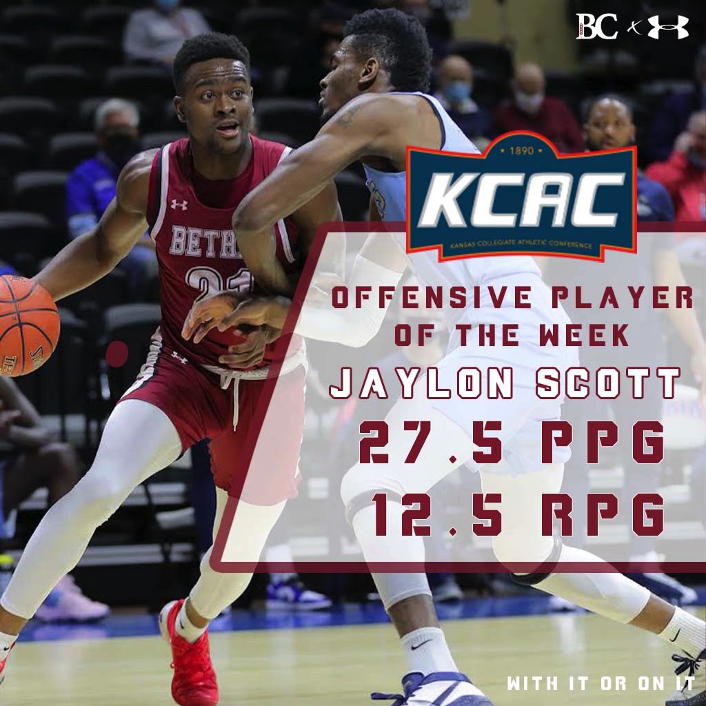 KCAC Offensive Player of the Week, <a href="/JaylonScott9/">Jaylon Scott</a>! 

#WithItOrOnIt #RollOn