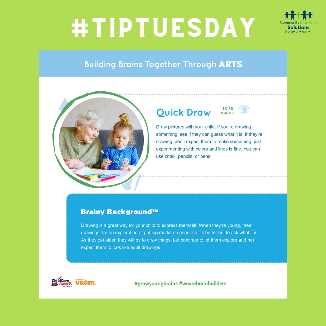 CCCSolution's tweet image. November is all about brain building activities through STEAM! Sit down and draw with your child to help them build ways to express themselves. 🎨✏️📄
#steam #brainbuilding #vroom #growyoungbrains #wearebrainbuilders #artsforkids #parentingtips #parentingtools