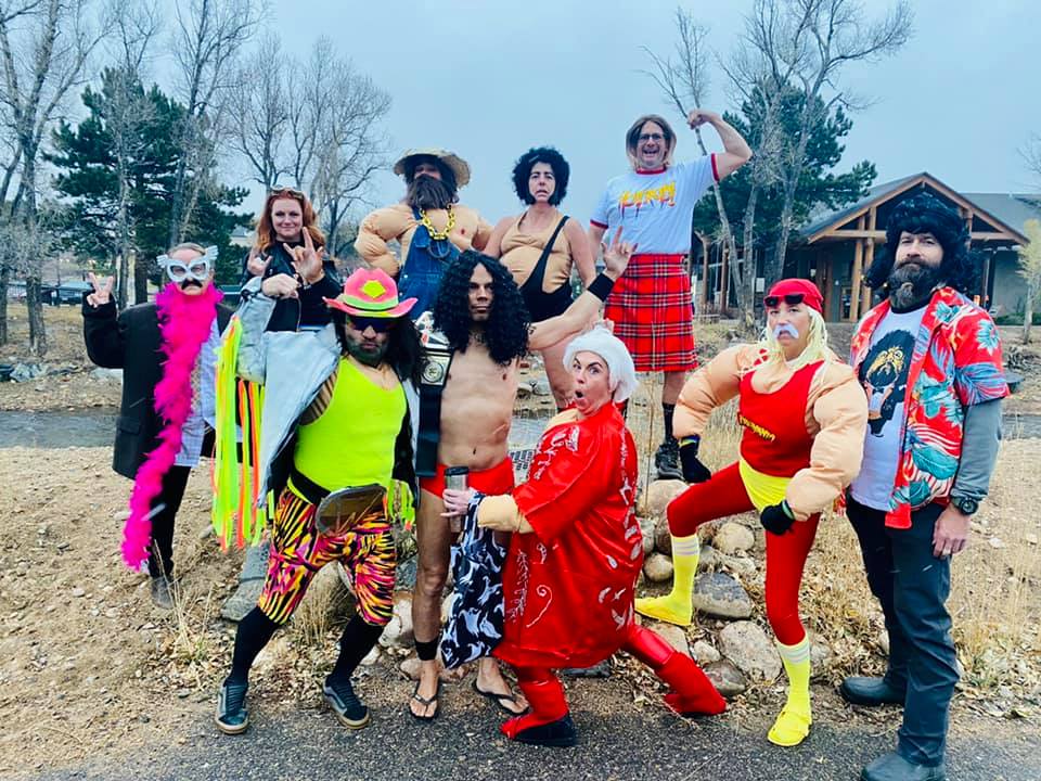 Estes Park, CO showed some love <a href="/WWE/">WWE</a> old school style spanning the years. It was a #RoyalRumble for the books! #halloween2021 <a href="/BeckyLynchWWE/">Rebecca Quin</a> <a href="/HulkHogan/">Hulk Hogan</a> <a href="/R_Roddy_Piper/">Rowdy Roddy Piper</a> <a href="/RicFlairNatrBoy/">Ric Flair®</a> <a href="/GovJVentura/">Jesse Ventura</a> <a href="/MManRSavage/">Randy Savage</a> <a href="/OfficialHacksaw/">Hacksaw Freight</a> <a href="/RealJimmySnuka/">Real Jimmy  Snuka</a>