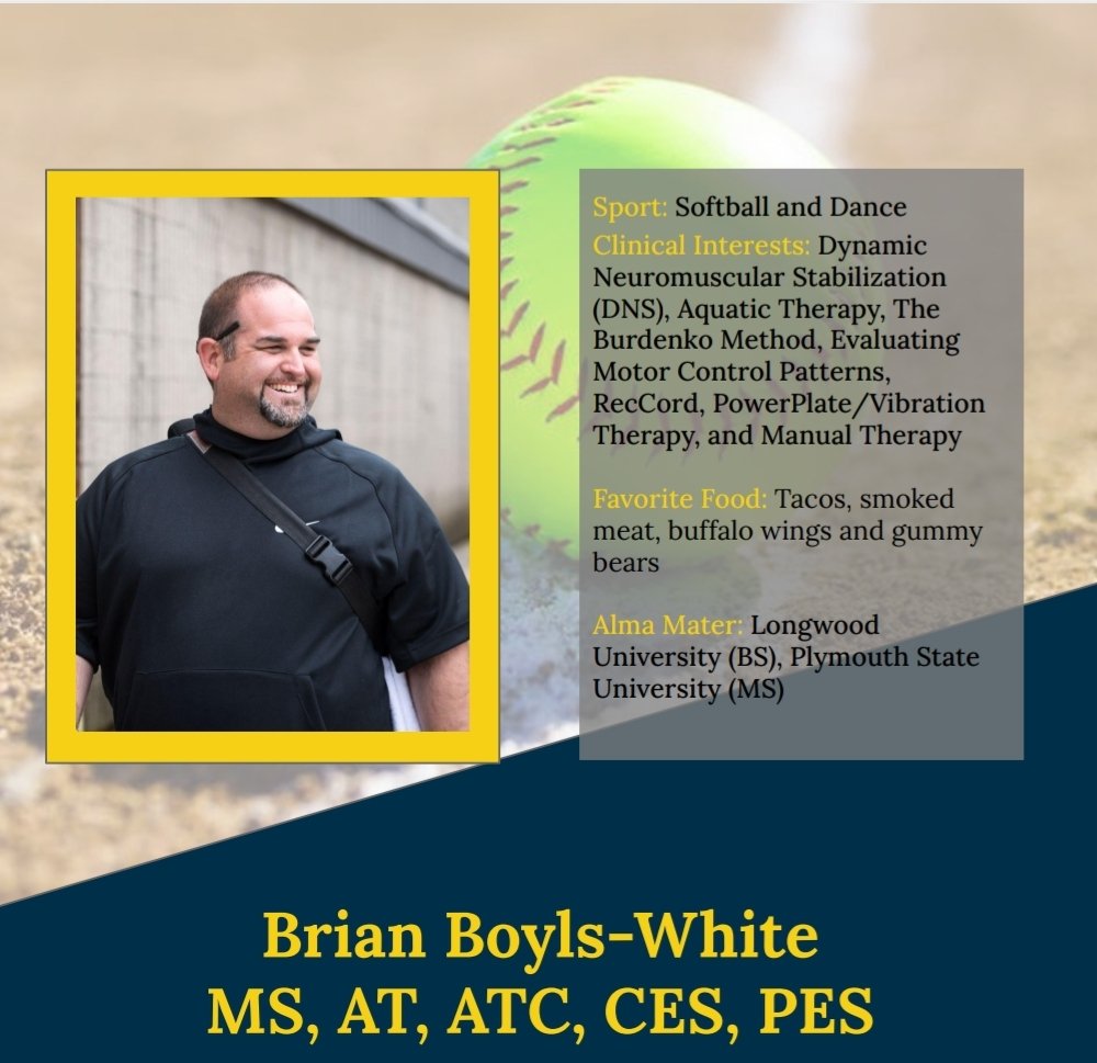 This week we're getting to know our <a href="/umichsoftball/">Michigan Softball</a> AT Brian Boyls-White! When Brian isn't at work he enjoys riding his motorcycle, working in the kitchen and smoking meats, reading, and traveling!