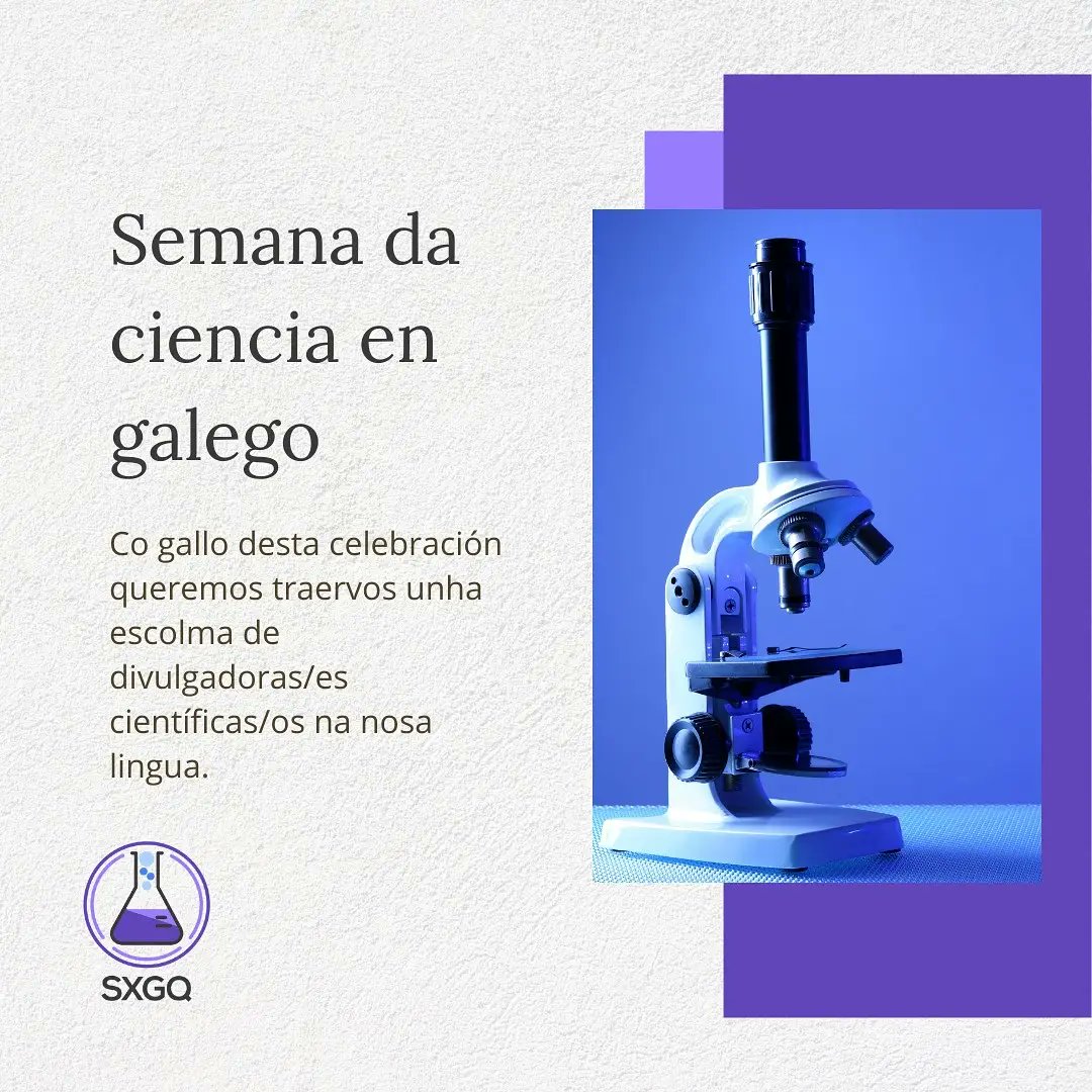 Estamos na semana da ciencia en galego!! Por este motivo, traémosvos unha escolla de divulgador@s científic@s en galego. Botade unha ollada, seguro atopades algo interesante!!🧪📷
-Abrimos fío👇🏻