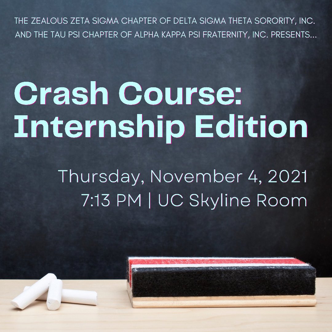Are you ready to learn more about how to secure internships? Join us this Thursday as we partner with Delta Sigma Theta Sorority to discuss advice and tips for getting interviews and positions!