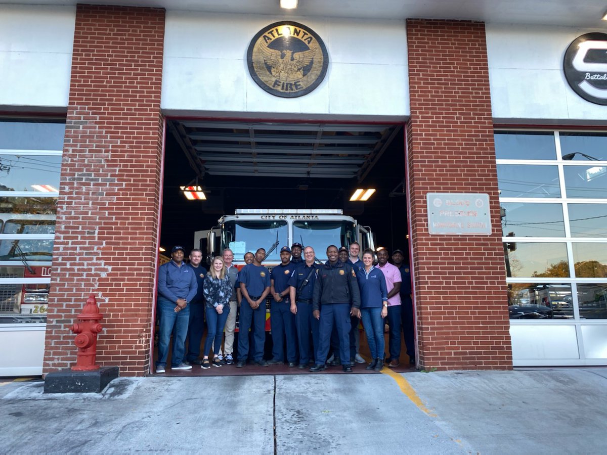 Always inspiring to spend time with the #firefighters from <a href="/ATLFireRescue/">Atlanta Fire Rescue</a> who keep our city safe. We are proud to have the honor of adopting Station 10 and encourage other organizations to learn more about sponsoring a station through <a href="/atlfire/">ATLFRF</a>! #TheAnimalHouse